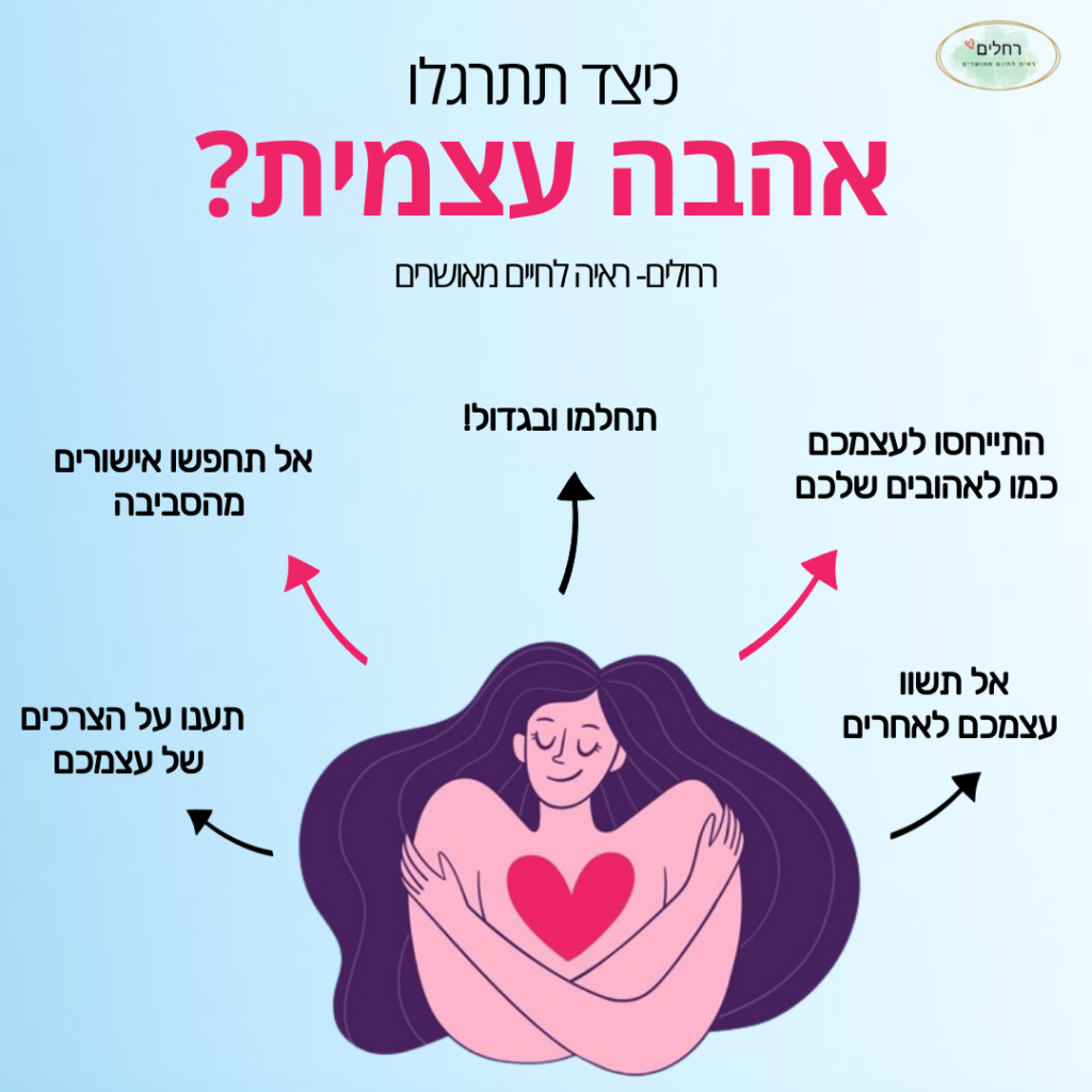 האם אתם מחפשים דרך להתרגל לאהוב את עצמכם יותר? פנו לרחלים- ראיה לחיים מאושרים ותמצאו את הדרך לשיפור האהבה העצמית. גלו כיצד תוכלו להעניק לעצמכם את האהבה שאתם ראויים לקבל.
